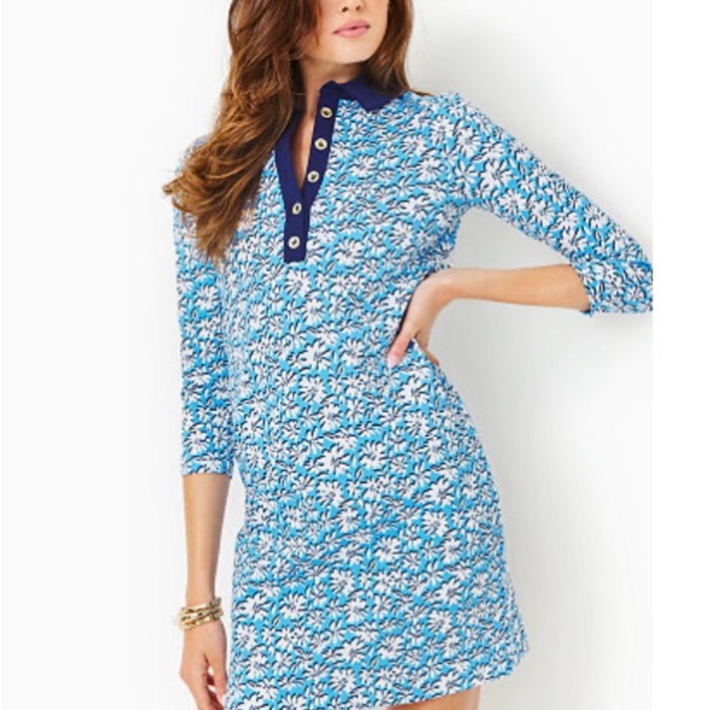 Lilly Pulitzer Ainslee Blue Floral Dress